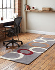 Celia Clara Gray Hand Tufted Wool Rug in a home office