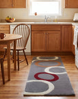 Celia Clara Gray Hand Tufted Wool Rug in a kitchen