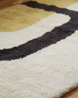 Classic Talia Yellow Hand Knotted Wool Rug in a dining room