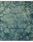 Dip Dyed Teal Handmade Wool Rug