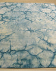 Dip Dyed Teal Handmade Wool Rug