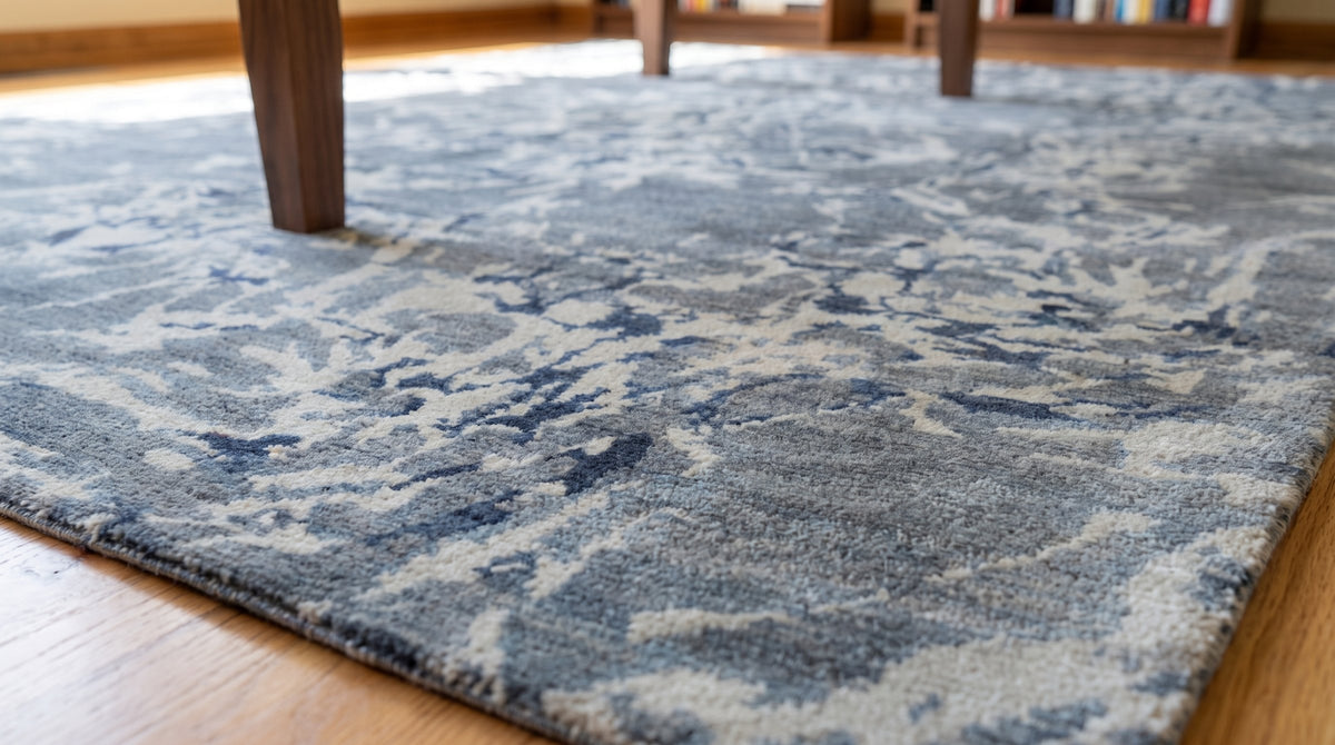 Emery Abstract Pattern Rug in a home office
