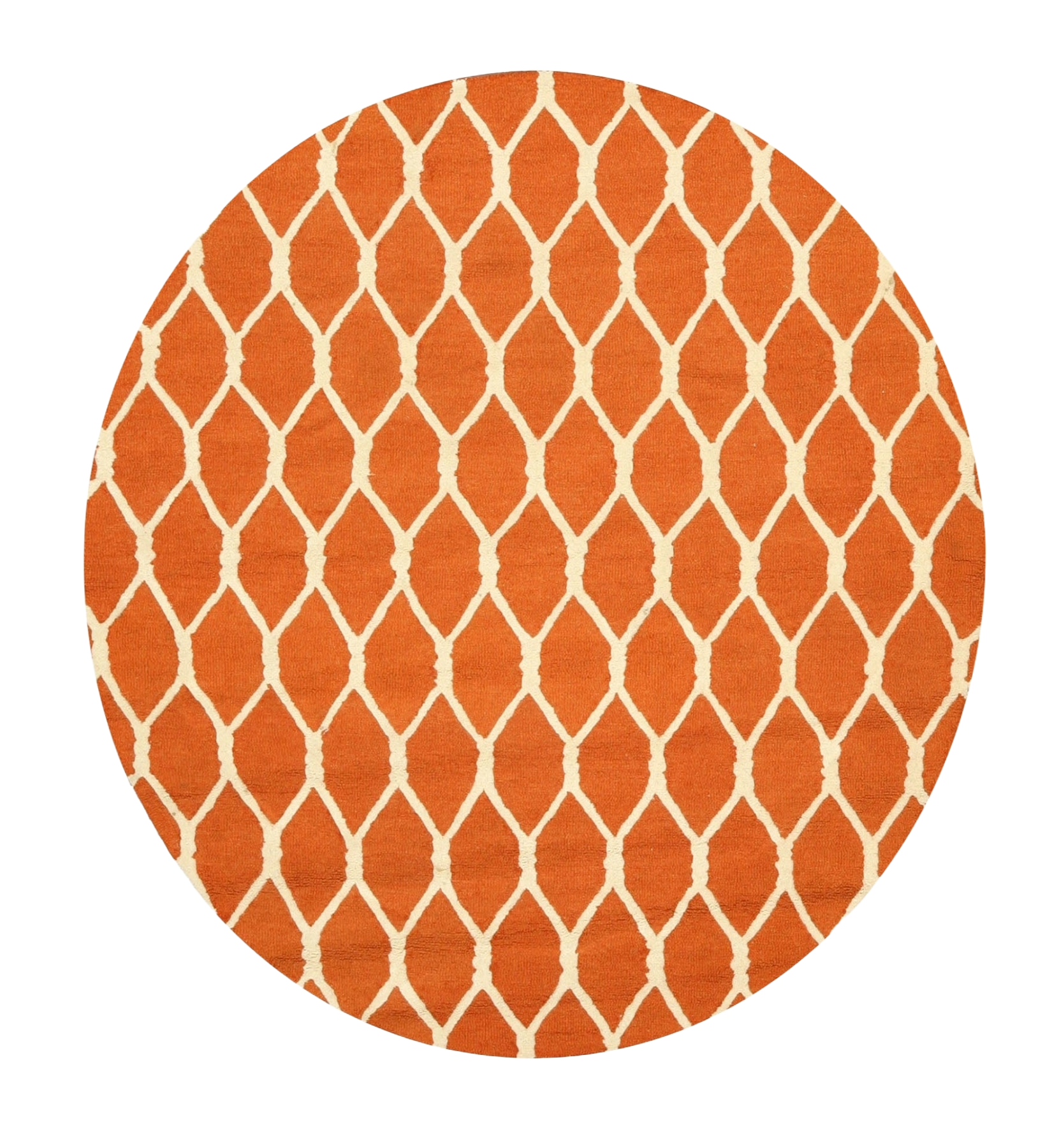 Orange Chain-Link Radiance Hand-Tufted Wool Rug - EORC Home