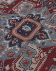 Ivory medallion rug border close-up