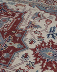 Ivory medallion rug field and border detail