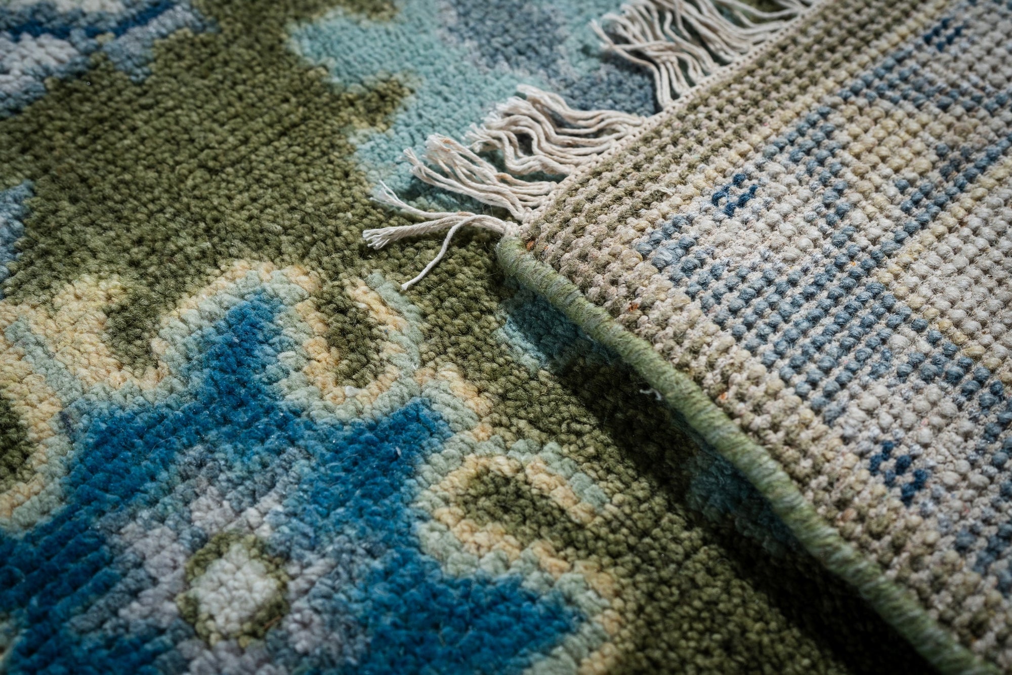 Inviting Kazak Light Green Hand Knotted Wool Rug - view 12