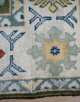 Inviting Kazak Light Green Hand Knotted Wool Rug - view 9