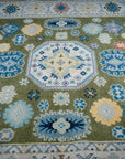 Inviting Kazak Light Green Hand Knotted Wool Rug - view 7