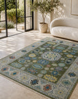 Inviting Kazak Light Green Hand Knotted Wool Rug - view 16