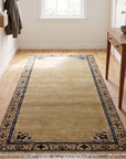 Lila Timeless Beige Hand Knotted Wool Rug in a hallway