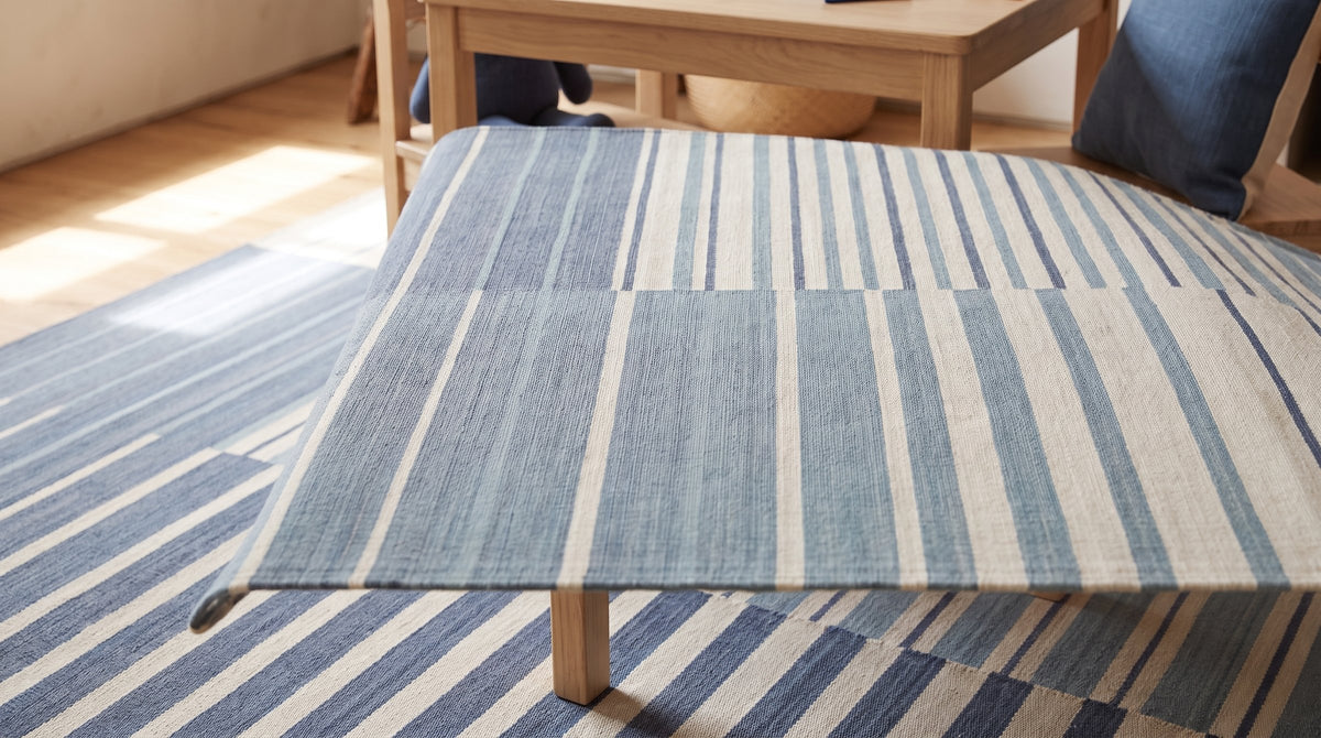 Majestic Laine Multicolor Flatweave Wool Rug in a kids room