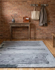 Maya Classic Purple and Gray Hand Knotted Wool Rug in a entryway