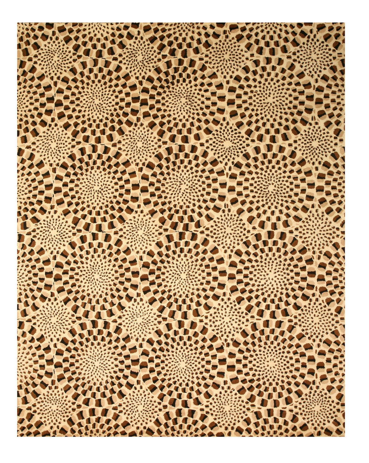 Modern Animal Skin Brown Hand Tufted Wool Rug