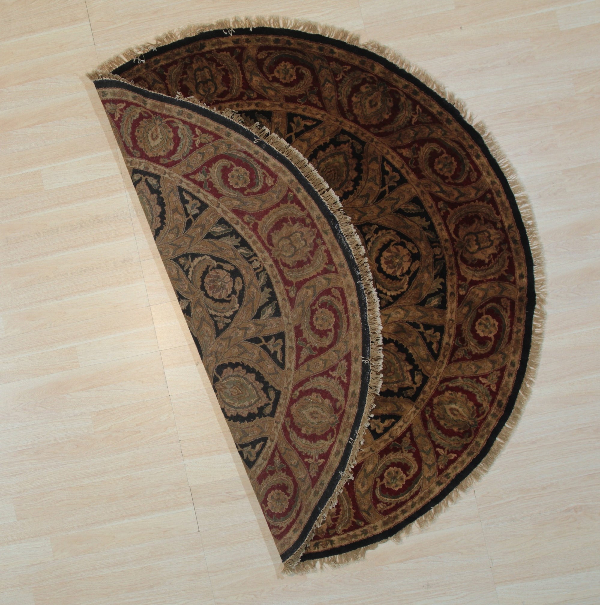 Navy Jaipur Traditional Round Handmade Wool Rug