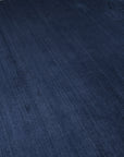 Navy blue solid handmade wool and viscose rug