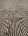Black and Beige Stripe Handmade Wool Rug