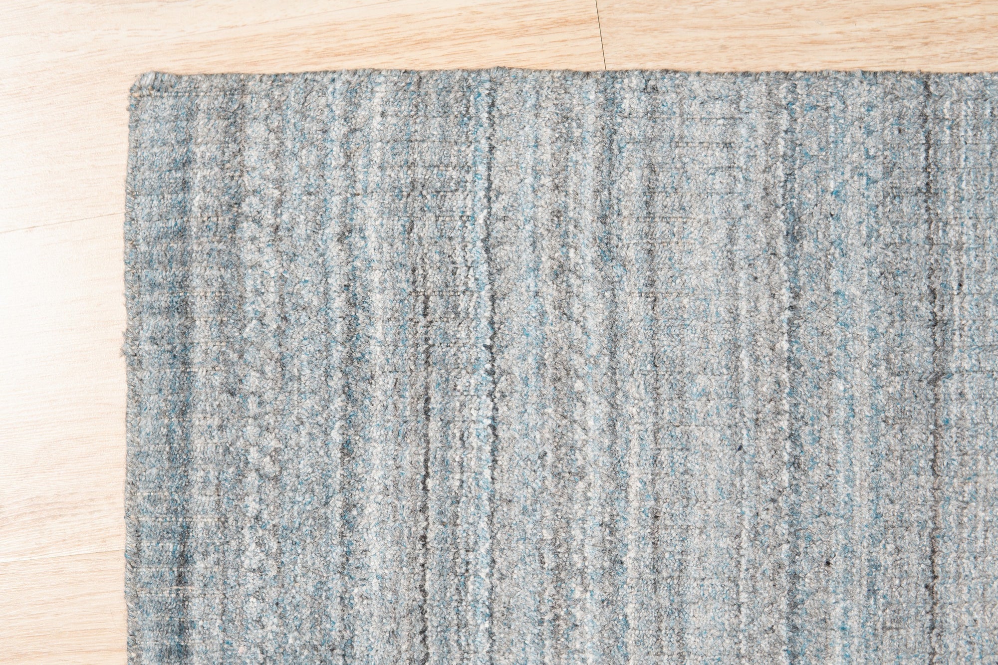 Blue Contemporary Transitional Hand-Loomed Wool Area Rug, 10' x 14'