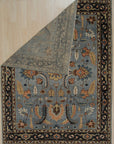 Ashford Gray Navy Traditional Hand Knotted Wool Rug