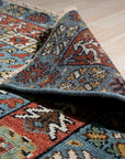 Red Traditional Medallion Hand-Knotted Wool Area Rug, 8' x 10'