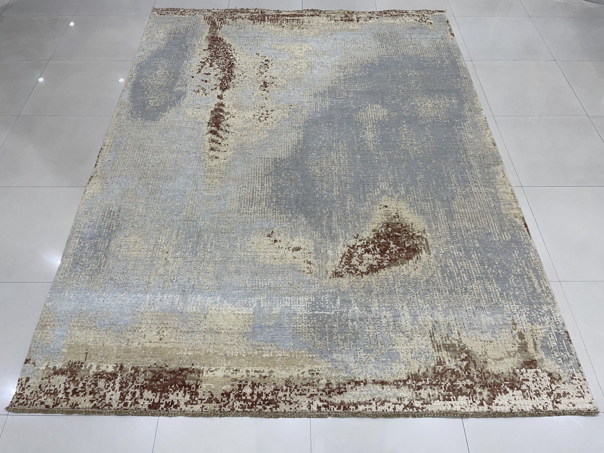Twilight Mirage Gray Hand Knotted Wool Rug KC20000GD 6x9