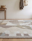 Nina Oriental Multicolor Hand Knotted Wool Rug in a entryway
