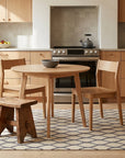 Ophelia Timeless Beige Hand Tufted Wool Rug in a kitchen