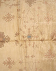 Peshawar Hand Knotted Wool Rug, Gold and Rust Oushak Design