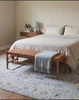 Captivating Timeless Light Blue Hand Knotted Wool Rug room scenes video