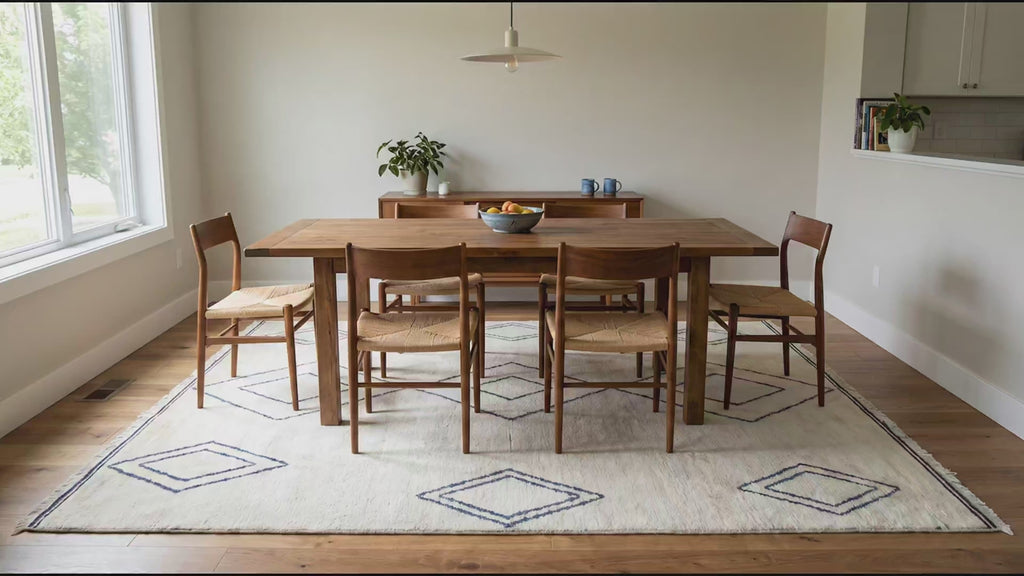 Selene Moroccan Ivory Hand Knotted Wool Rug room scenes video