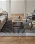 Clara Xena Charcoal Flatweave Wool & Cotton Rug room scenes video