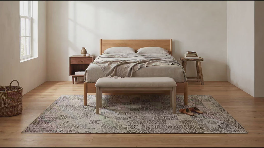 Cozy Quinn Gray Hand Tufted Wool Rug room scenes video