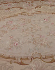 Vintage Aubusson flat weave rug, detail video