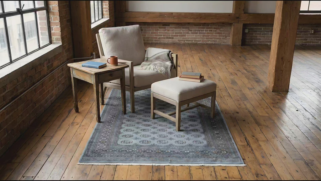Rustic Nina Gray Hand Knotted Wool Rug room scenes video