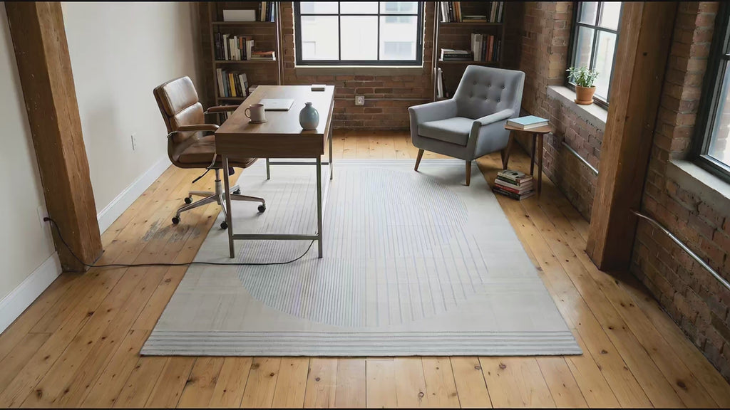 Majestic Chic Charcoal Handmade Wool Rug room scenes video