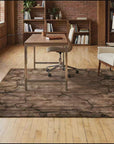 Artistic Brown Hand Knotted Wool Rug room scenes video