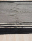 Black and Beige Stripe Handmade Wool Rug, detail video