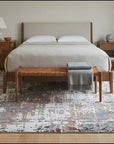 Charming Modern Ivory and Copper Hand Knotted Wool Rug room scenes video