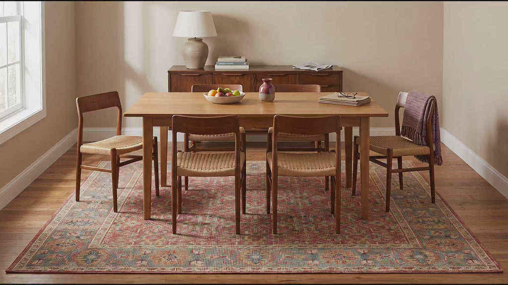 Celia Oushak Rust Hand Knotted Wool Rug room scenes video