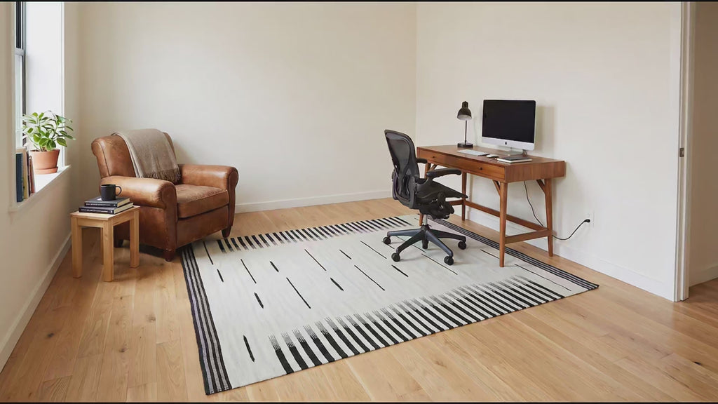 Sloane Majestic Gray and Ivory Flatweave Wool Rug room scenes video