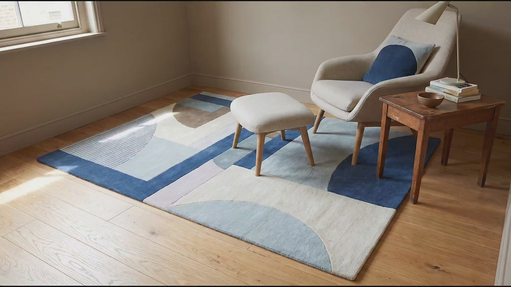 Bespoke Iris Multicolor Hand Tufted Wool Rug room scenes video