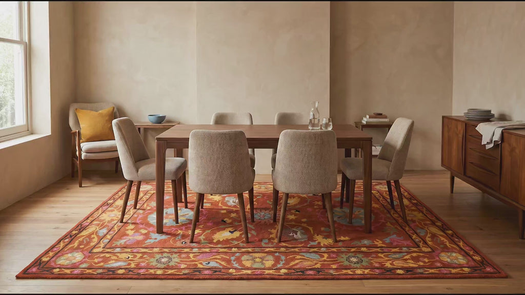 Willow Rust Hand Tufted Wool Rug room scenes video