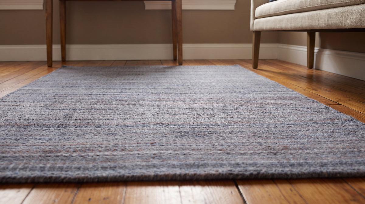 Radiant Chic Multicolor Handmade Wool Rug in a entryway
