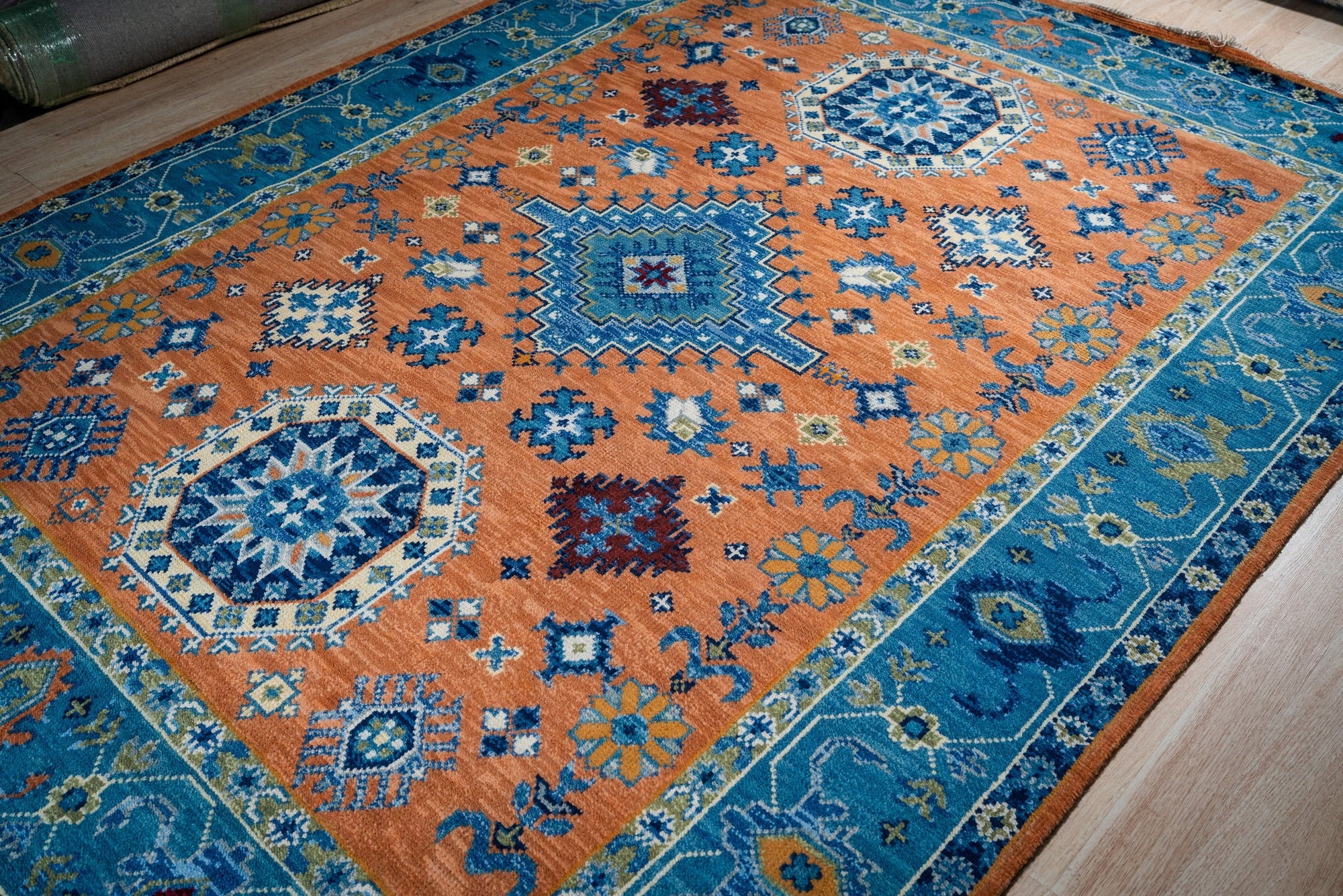 Ava Kazak Rust Hand Knotted Wool Rug - view 6