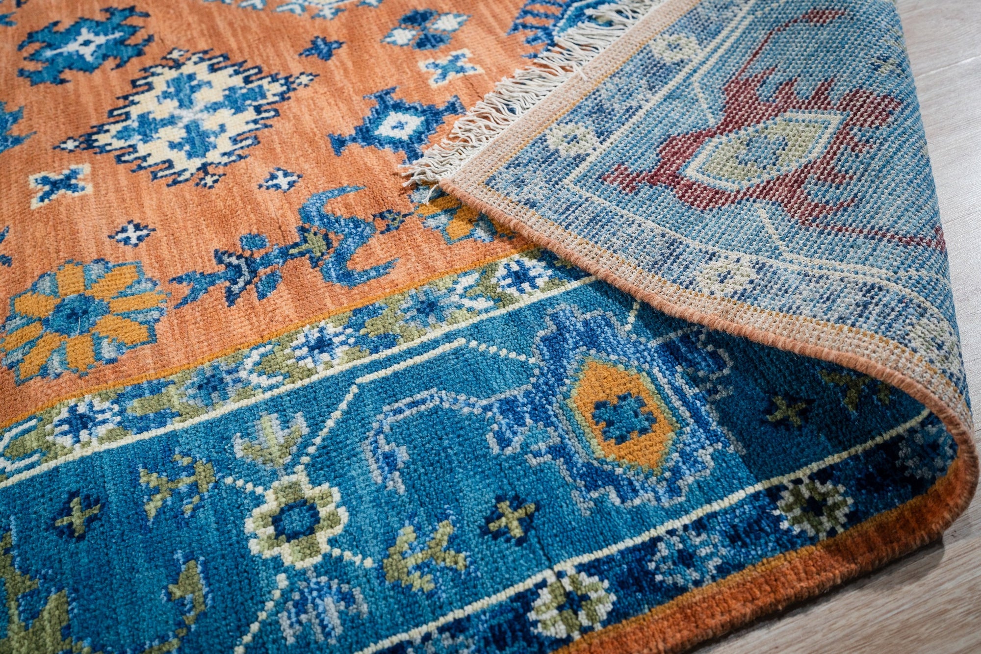Ava Kazak Rust Hand Knotted Wool Rug - view 13