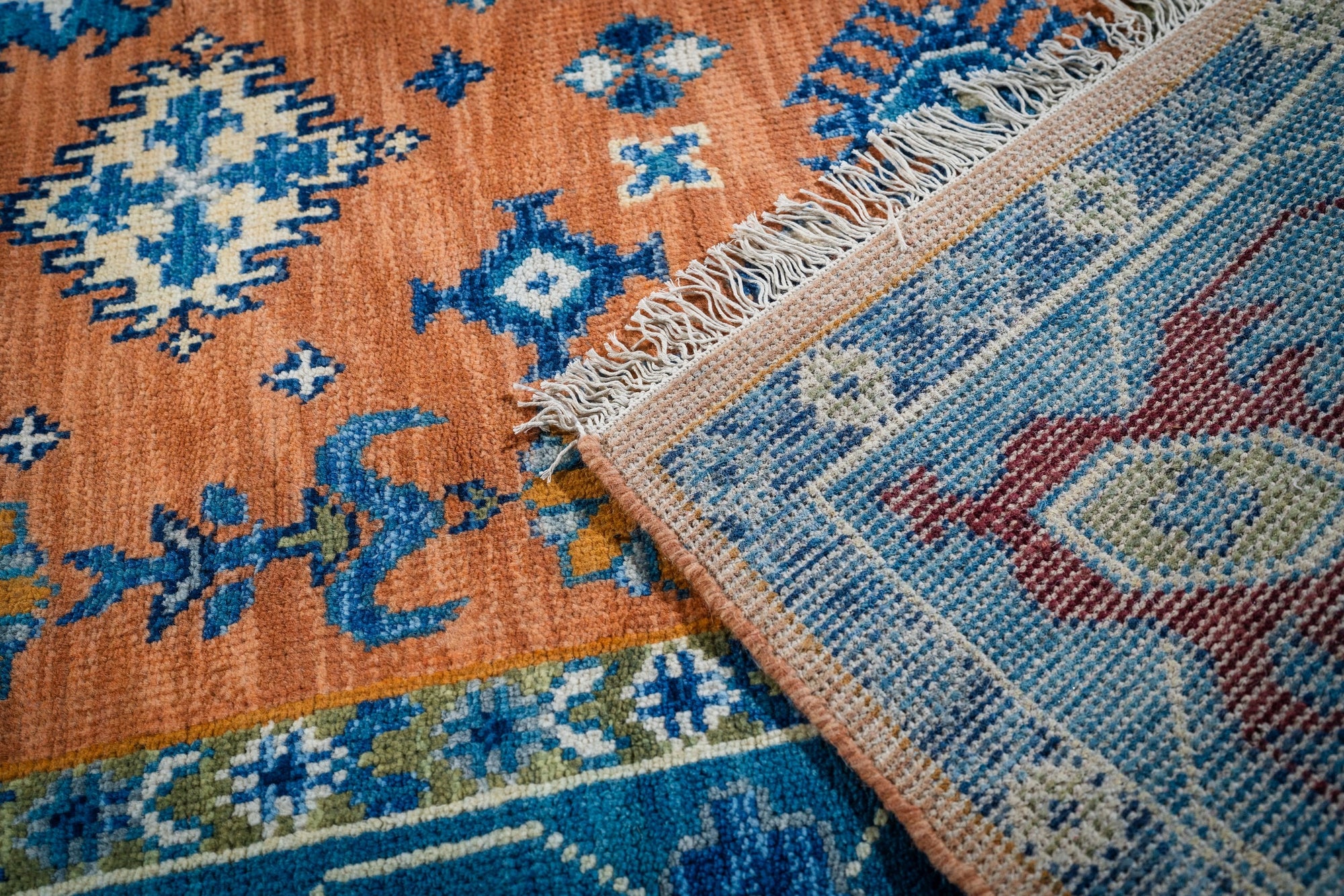 Ava Kazak Rust Hand Knotted Wool Rug - view 12