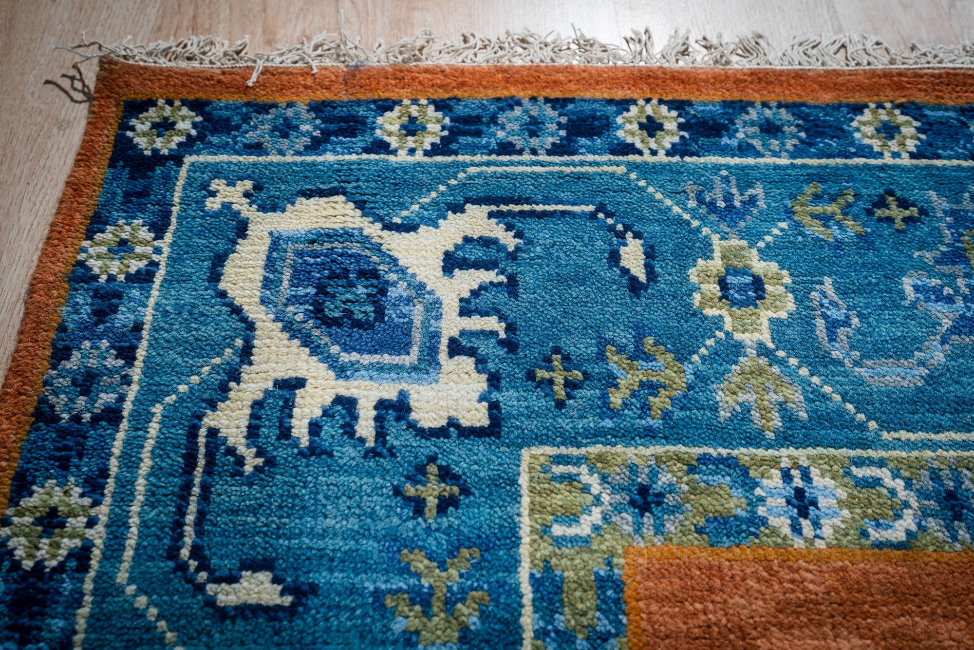 Ava Kazak Rust Hand Knotted Wool Rug - view 10