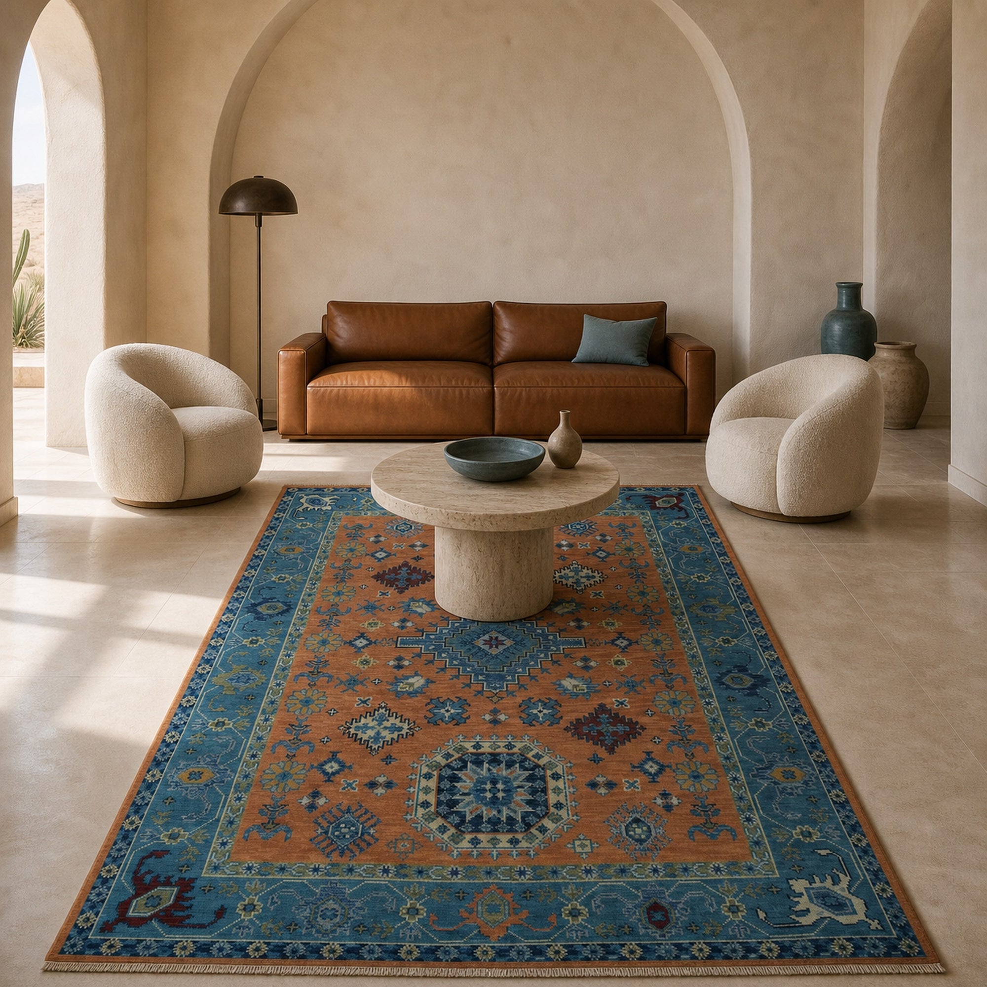 Ava Kazak Rust Hand Knotted Wool Rug - view 14