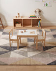 Trendy Classic Multicolor Hand Tufted Wool Rug in a kids room