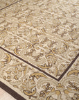 Vintage Aubusson Flat Weave Wool Rug, Beige Renaissance Scroll