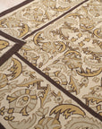 Vintage Aubusson Flat Weave Wool Rug, Beige Renaissance Scroll
